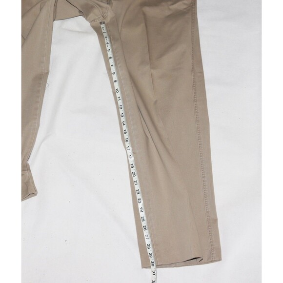 J Crew Giant Fit Mens Chino Pants Size 34 Beige Khaki 100% Cotton Tapered Preppy - Picture 8 of 14
